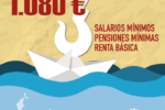 La Confederación Intersindical por el aumento del salario mínimo, pensiones mínimas y renta básica a 1.080 euros