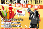 COMUNICADO DE HUELGA del 18 de junio para todo el personal laboral e interino de las administraciones públicas. Comunicado al Ministerio.