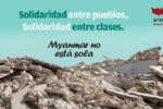 Solidaridad ante el seísmo que ha afectado a Myanmar, Tailandia y China.
