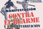 La Confederación Intersindical apoya y participa en la manifestación contra el rearme y la militarización